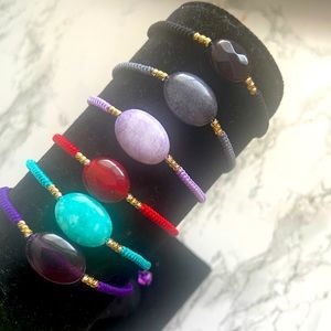 SOLD OUT🌟🌟18k Gold bracelets with gemstones in colors